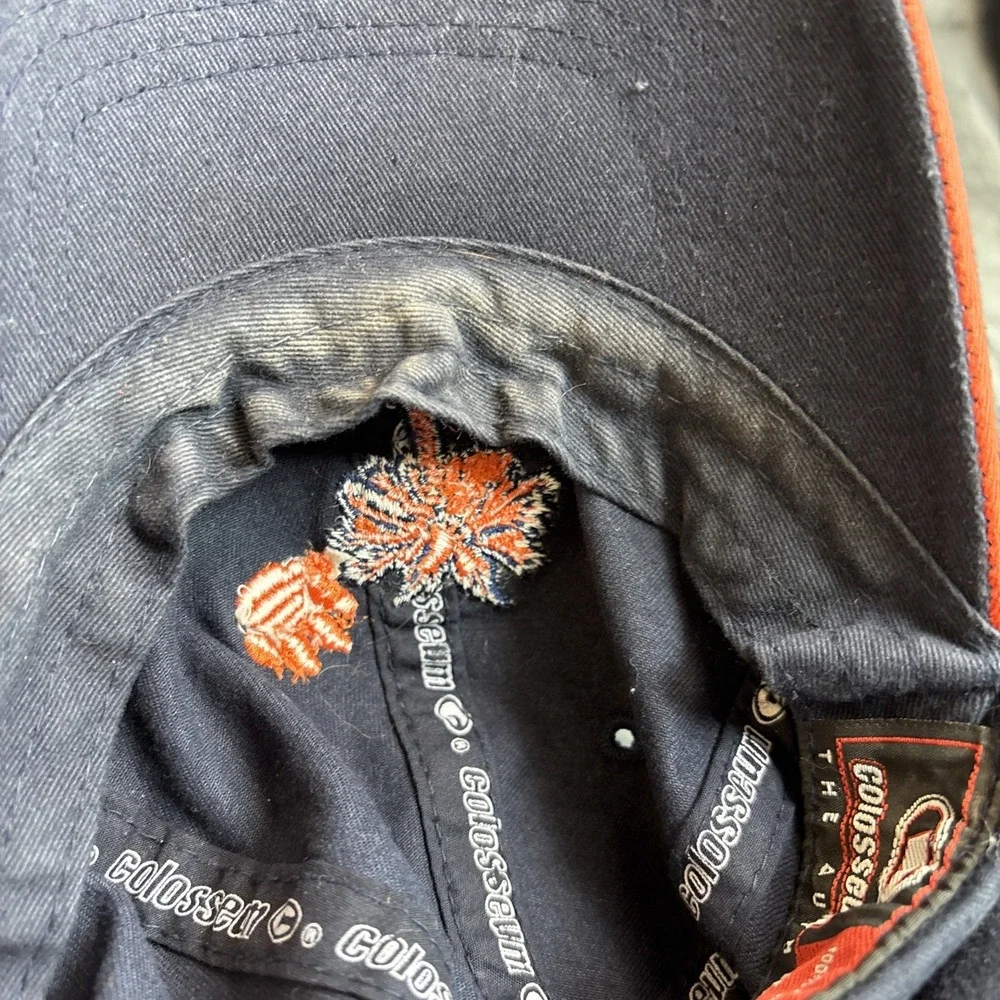 Vintage Tigers Hap Colosseum Cap Embroidered Blue Orange Paw Palm Tree Strapback
